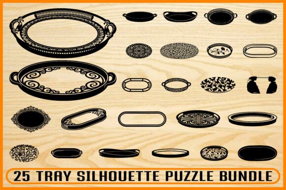 25 Vintage Serving Tray SVG Bundle: Graphics & Illustrations