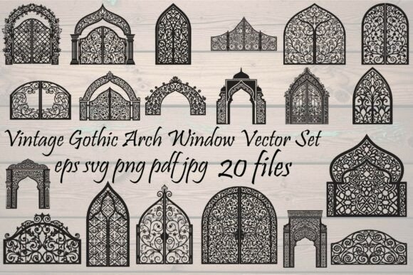 A Crafter's Review of the Vintage Gothic Arch Window Graphics Bundle