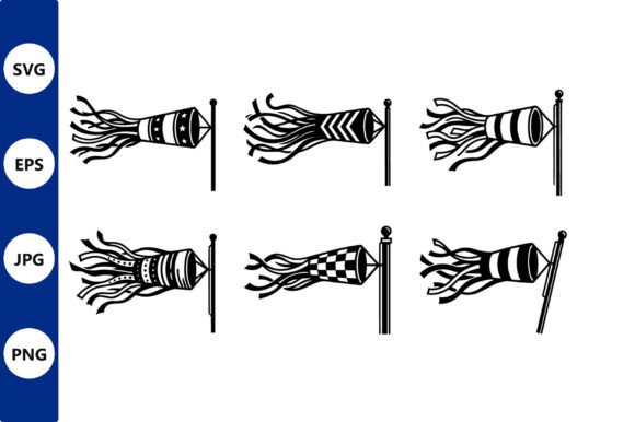 Black and White Vector Streamers: Graphics & Illustrations for Crafters