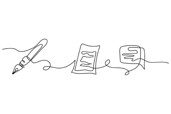 Continuous Line Design Graphics for Brand Illustrations