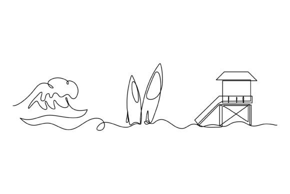 Continuous Line Wave Graphics: Illustration Review