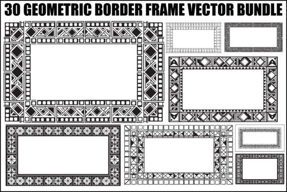 Geometric Border Frame Bundle: Graphics & Illustrations for Real Projects