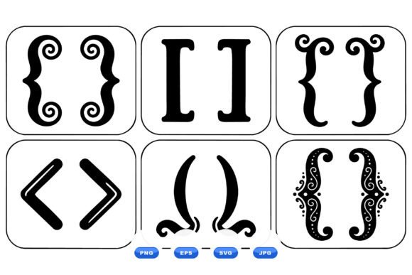 Ornamental Bracket Clipart Pack: Graphics & Illustrations