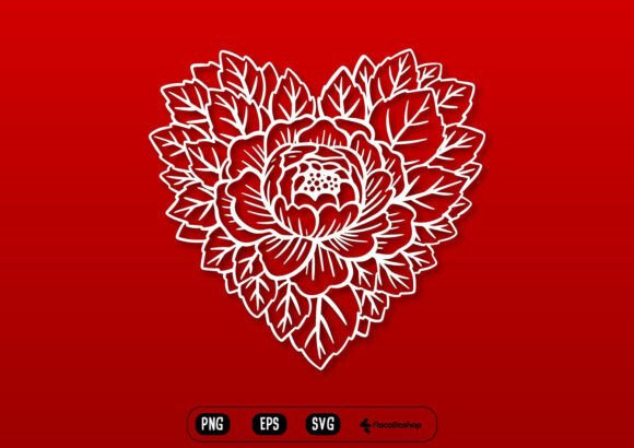 Ornate Valentine Rose Heart PNG: Graphics & Illustrations Review