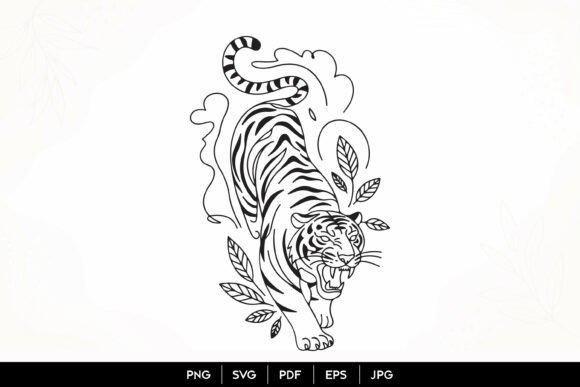 Roaring Tiger Line Art: Graphic Illustration Review