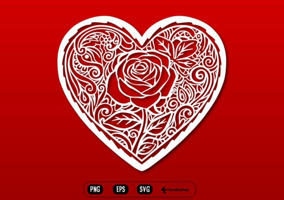 Romantic Rose Heart SVG Set: Graphics & Illustrations