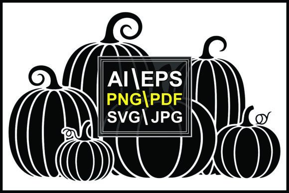 Silhouettes Pumpkin Bundle Autumn Graphics