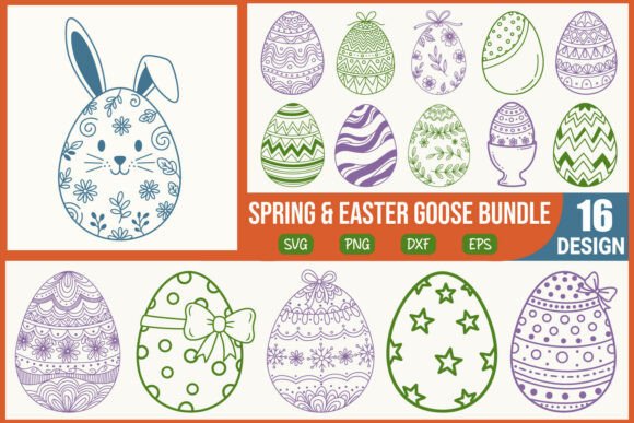 Spring Bunny Egg Graphics for Crafters