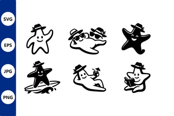 Star and Ghost Hats Vector Set: Graphics & Illustrations