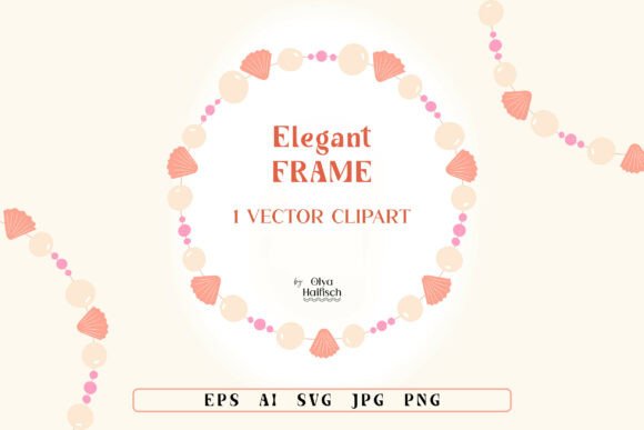 Summer Pearl and Shells Jewelry Vector: Elegant Illustrations & Graphics