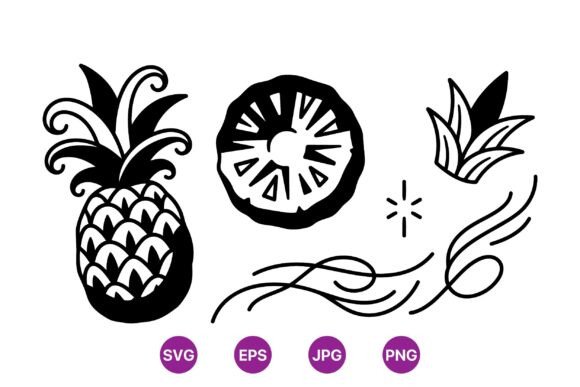 Tropical Pineapple SVG Clipart: Graphics & Illustrations for Real Projects